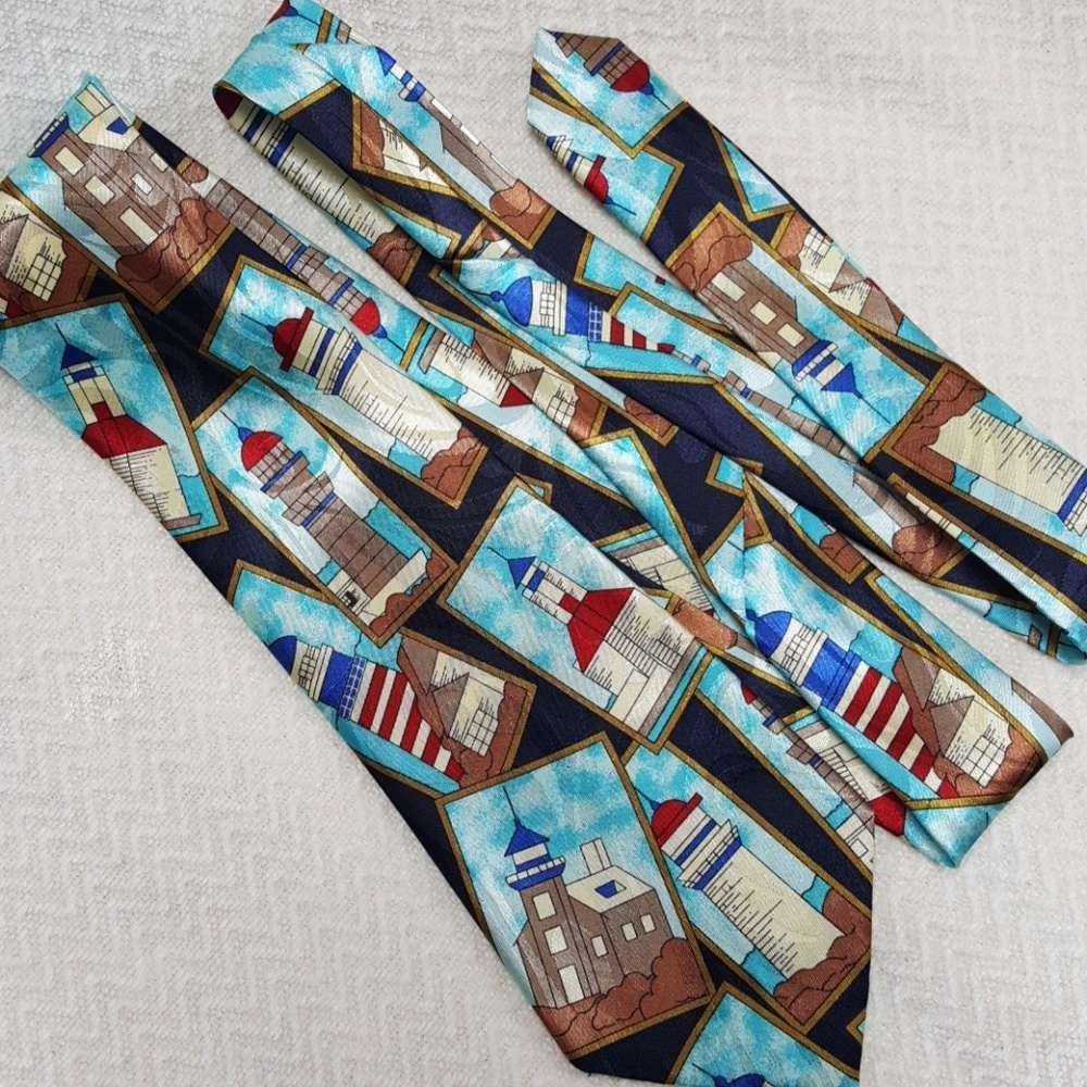 Steven Harris Handmade Lighthouses tie